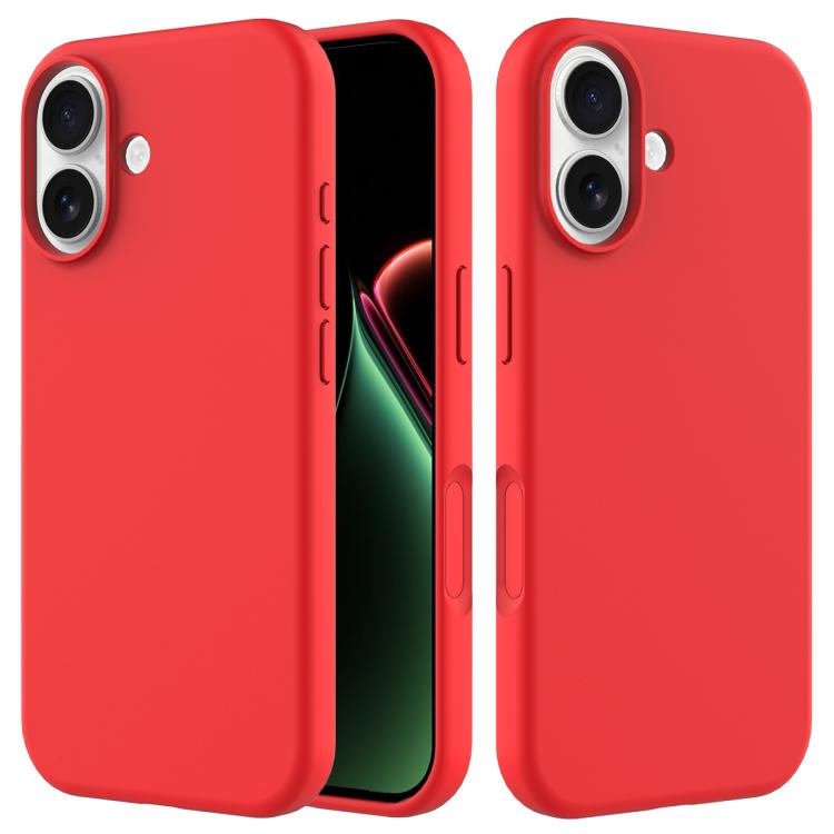 

For iPhone 17 Solid Color Silicone Phone Case(Red)