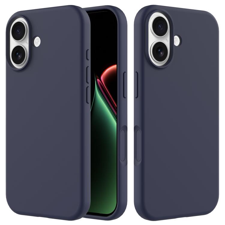

For iPhone 17 Solid Color Silicone Phone Case(Midnight Blue)