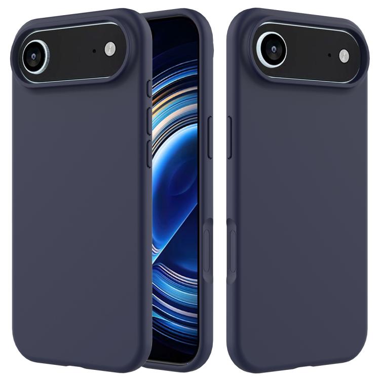 

For iPhone Air Solid Color Silicone Phone Case(Midnight Blue)