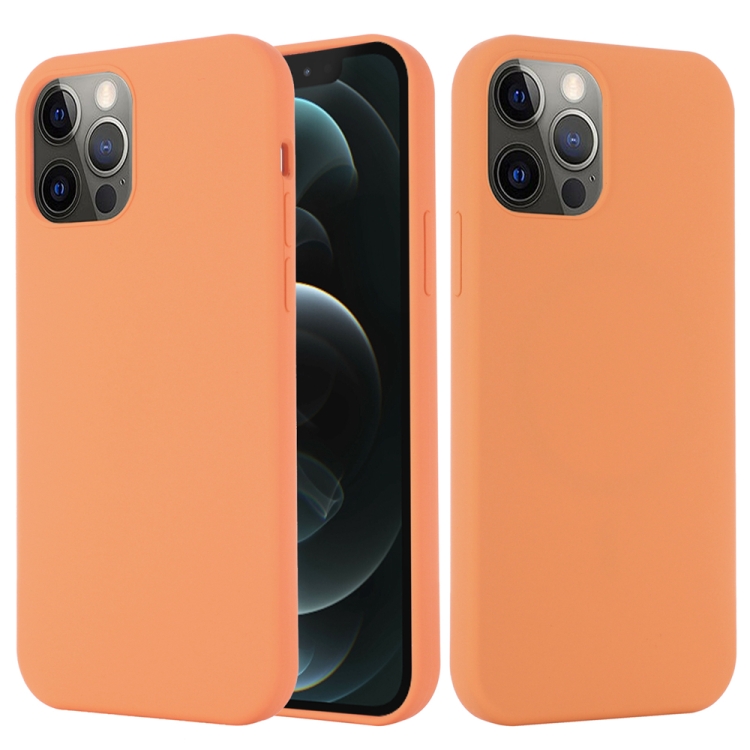 

For iPhone 15 Pro Max Shockproof Silicone Magsafe Phone Case(Gold Orange)