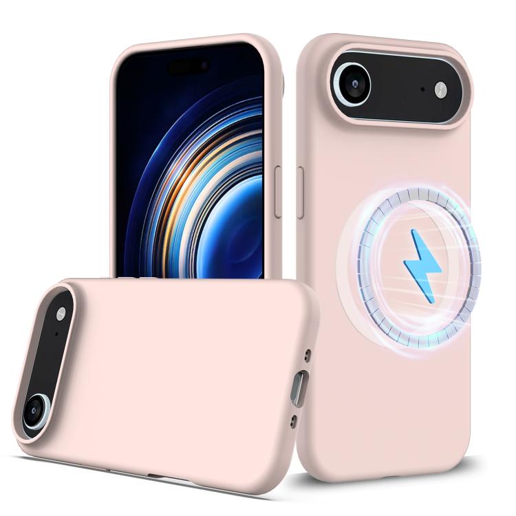 

For iPhone 17 Air Shockproof Silicone Magsafe Phone Case(Sand Pink)