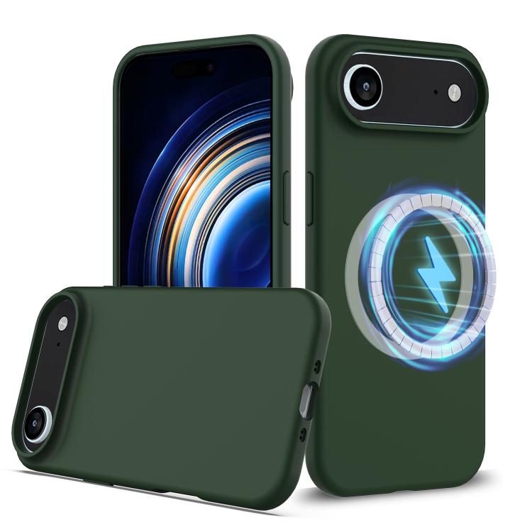 

For iPhone 17 Air Shockproof Silicone Magsafe Phone Case(Dark Green)