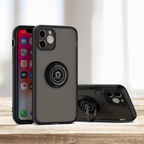 For iPhone 11 Pro Q Shadow 1 Generation Series TPU + PC Protective Case with 360 Degrees Rotate Ring Holder(Grey)
