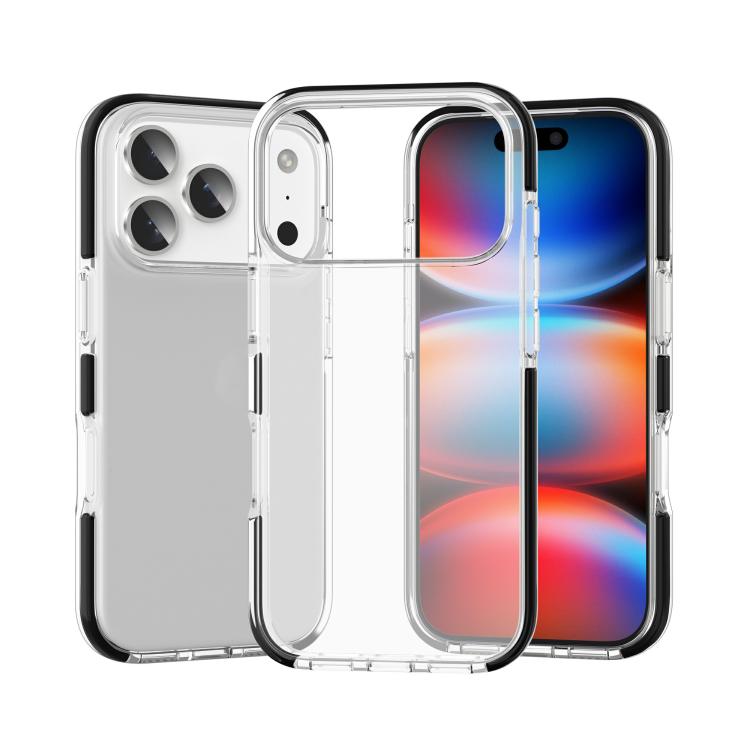 Coque de téléphone en TPU bicolore antichoc et haute transparence pour iPhone 17 Pro Max (noir)