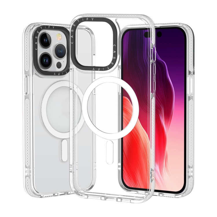 

For iPhone 15 Pro Magsafe Magnetic Shockproof TPU + PC Phone Case(Transparent)