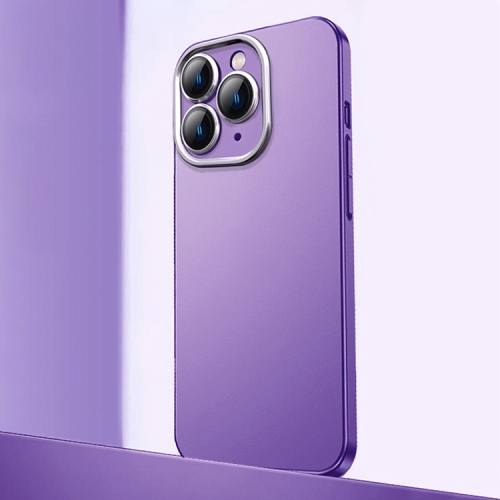 

For iPhone 11 Pro Frosted Metal Material Phone Case with Lens Protection(Purple)