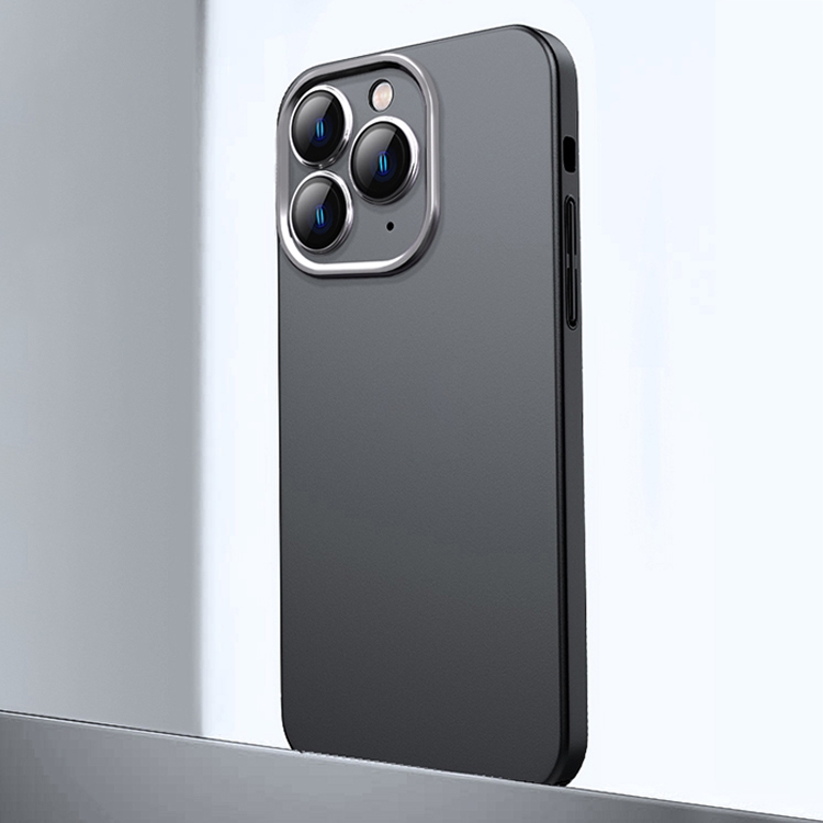 

For iPhone 11 Pro Frosted Metal Material Phone Case with Lens Protection(Black)