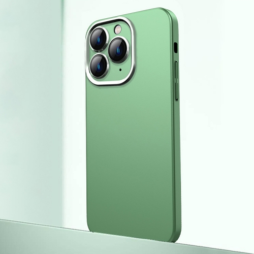 

For iPhone 11 Pro Max Frosted Metal Material Phone Case with Lens Protection(Green)