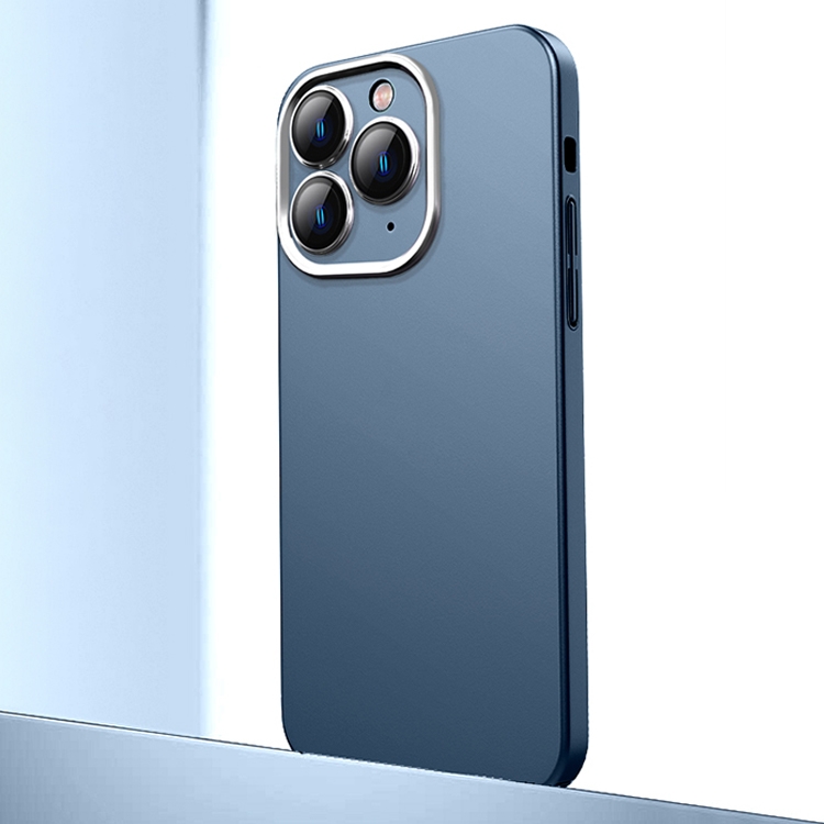 

For iPhone 11 Pro Max Frosted Metal Material Phone Case with Lens Protection(Dark Blue)
