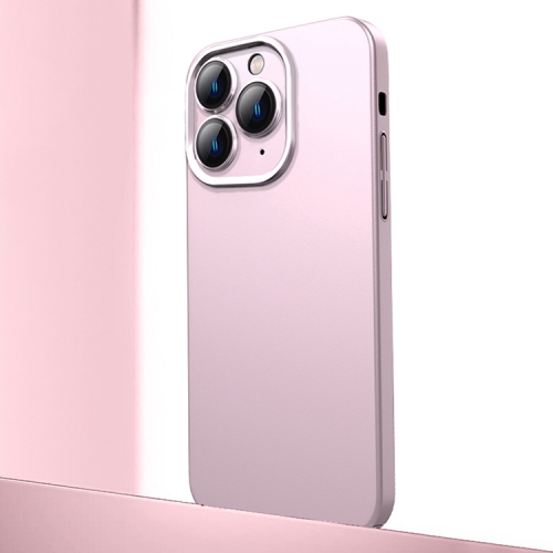 

For iPhone 11 Pro Max Frosted Metal Material Phone Case with Lens Protection(Pink)