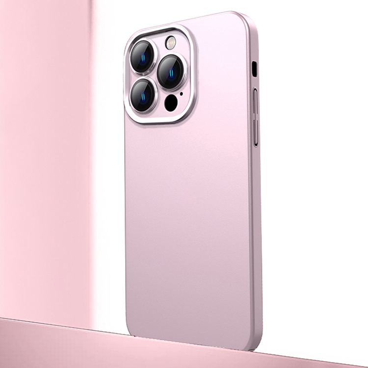 

For iPhone 12 Pro Frosted Metal Material Phone Case with Lens Protection(Pink)