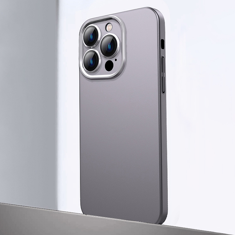 

For iPhone 12 Pro Frosted Metal Material Phone Case with Lens Protection(Grey)