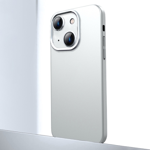 

For iPhone 13 Frosted Metal Material Phone Case with Lens Protection(White)