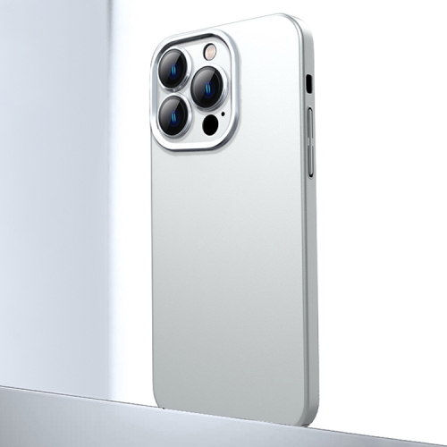

For iPhone 14 Pro Frosted Metal Material Phone Case with Lens Protection(White)