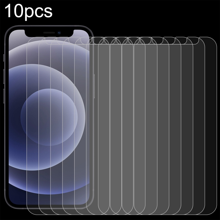 

For iPhone 12 mini 10pcs 0.26mm 9H 2.5D High Aluminum Tempered Glass Film
