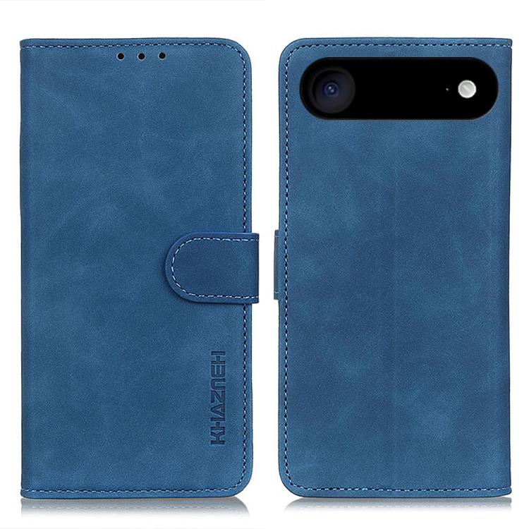 

For iPhone 17 Air KHAZNEH Retro Texture Leather Phone Case(Blue)