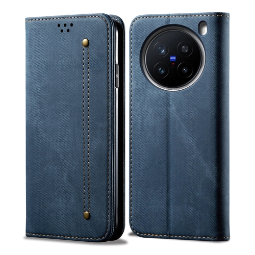 

For vivo X200 Pro Denim Texture Flip Leather Phone Case(Blue)