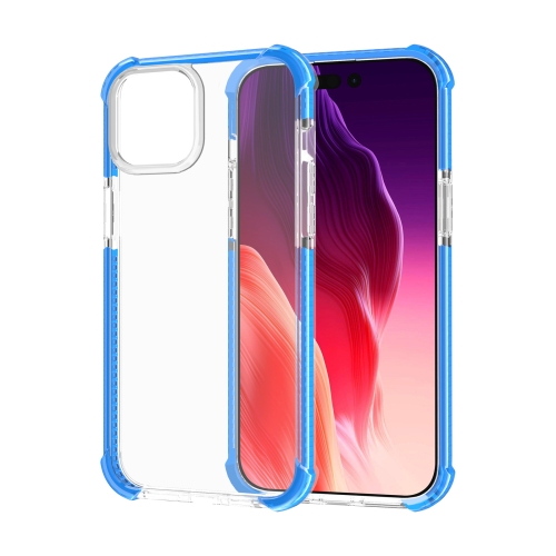 

For iPhone 15 Plus Four-corner Shockproof TPU + Acrylic Phone Case(Blue)