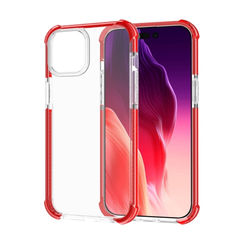 

For iPhone 15 Plus Four-corner Shockproof TPU + Acrylic Phone Case(Red)