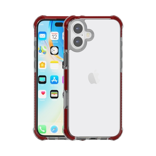 

For iPhone 16 Four-corner Shockproof TPU + Acrylic Phone Case(Brown)