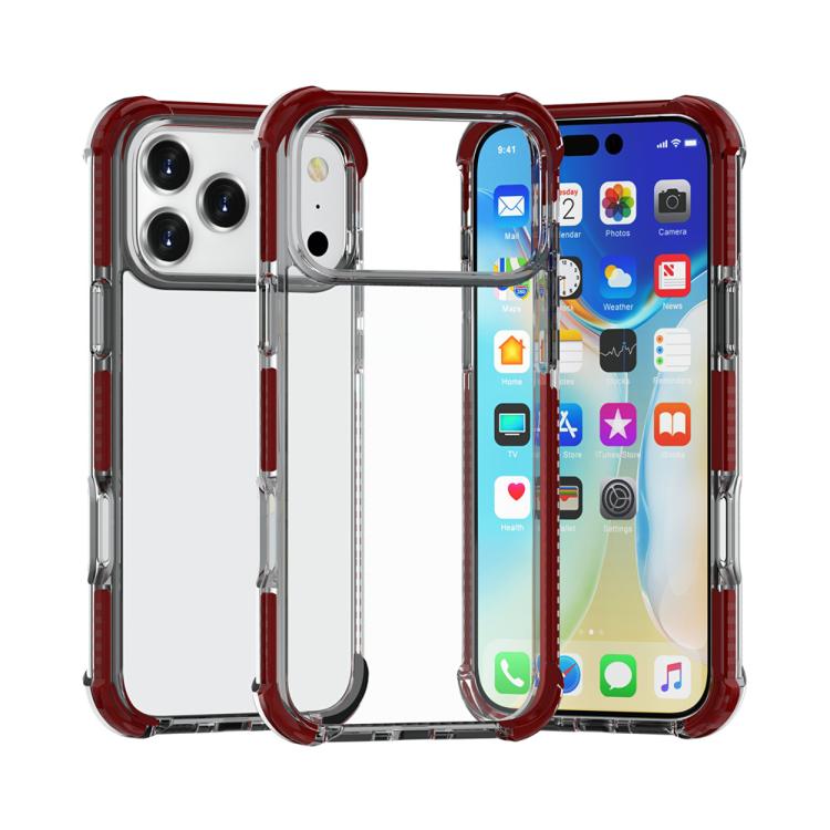 

For iPhone 17 Pro Four-corner Shockproof TPU Hybrid Acrylic Phone Case(Brown)