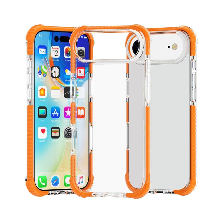 

For iPhone 17 Air Four-corner Shockproof TPU Hybrid Acrylic Phone Case(Orange)