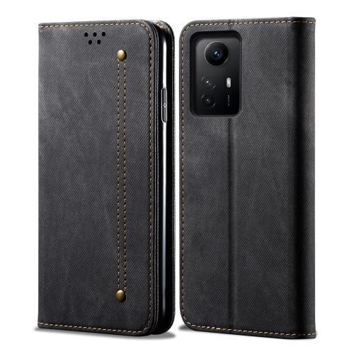 

For Xiaomi Redmi Note 12S Denim Texture Flip Leather Phone Case(Black)