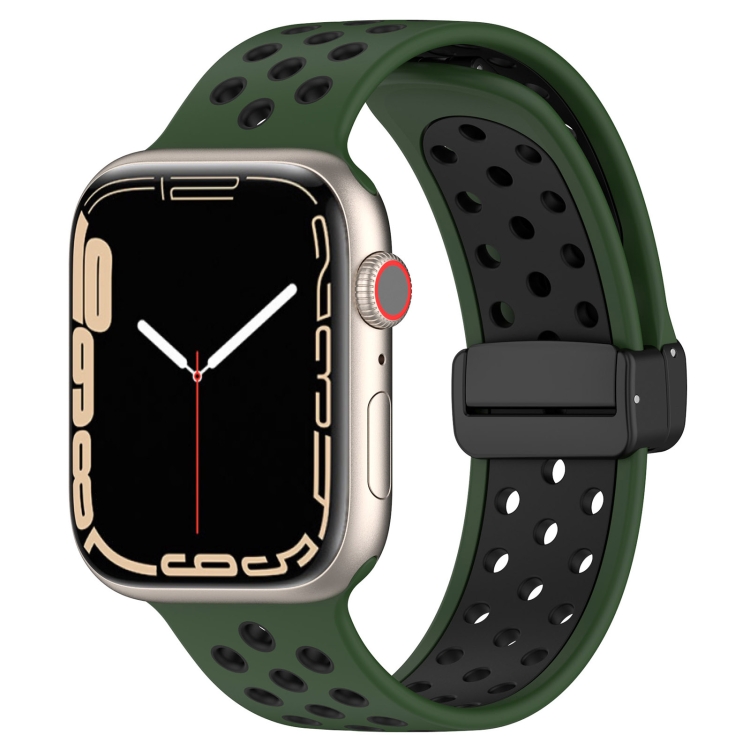 Apple Watch 5 40mm 磁気バックルシリコン時計バンド (アーミー 