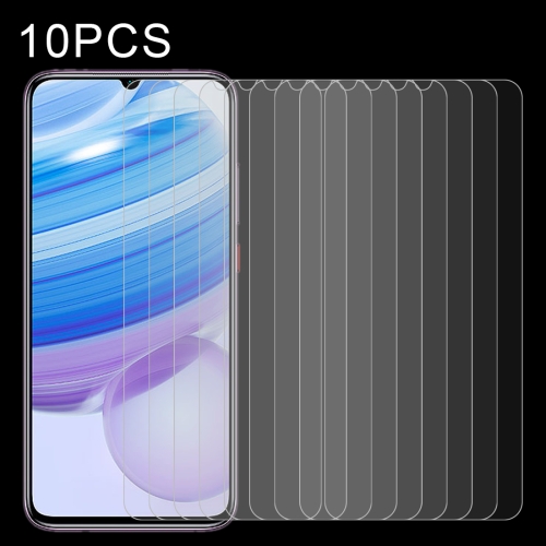 For Xiaomi Redmi 10X 5G 10 PCS Half-screen Transparent Tempered Glass Film