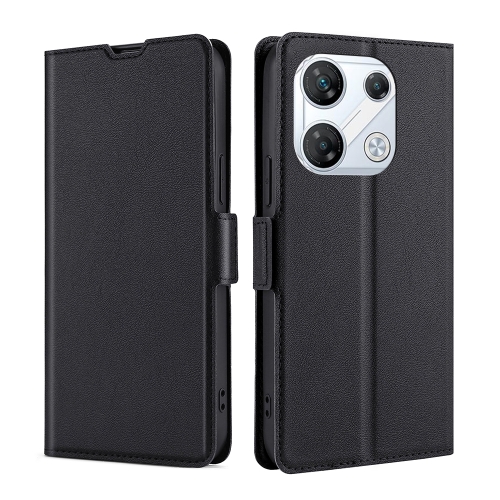

For Infinix GT 10 Pro 5G Ultra-thin Voltage Side Buckle Horizontal Flip Leather Phone Case(Black)
