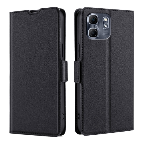 

For Infinix Hot 50i 4G Ultra-thin Voltage Side Buckle Horizontal Flip Leather Phone Case(Black)