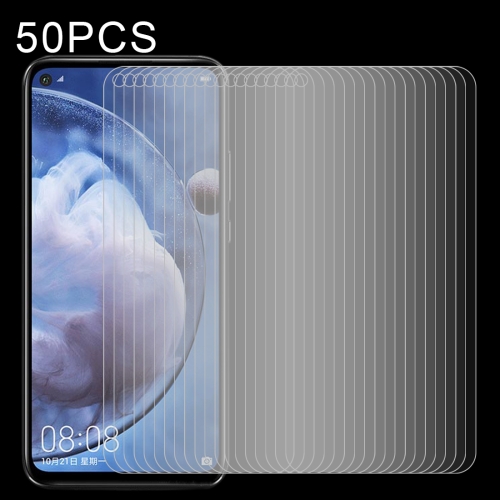 For Huawei nova 5z 50 PCS Half-screen Transparent Tempered Glass Film
