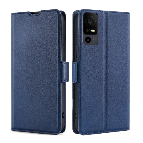 

For TCL 40 XE 5G / 40X 5G T601D Ultra-thin Voltage Side Buckle Horizontal Flip Leather Phone Case(Blue)