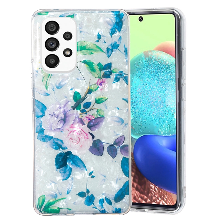 

For Samsung Galaxy A32 5G IMD Shell Pattern TPU Phone Case(Rose)