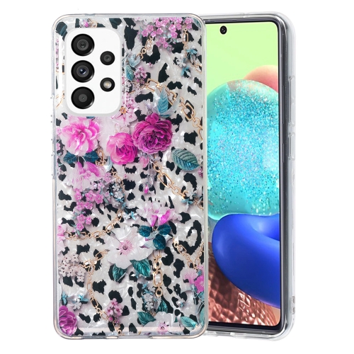 

For Samsung Galaxy A32 5G IMD Shell Pattern TPU Phone Case(Leopard Flower)