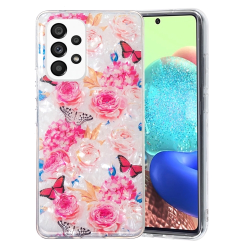

For Samsung Galaxy A32 5G IMD Shell Pattern TPU Phone Case(Butterfly Flower)