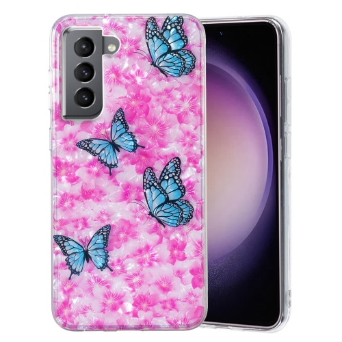 

For Samsung Galaxy S21 FE 5G IMD Shell Pattern TPU Phone Case(Colorful Butterfly)