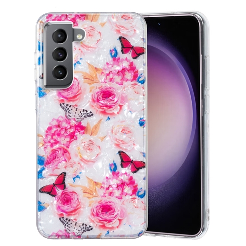 

For Samsung Galaxy S21 FE 5G IMD Shell Pattern TPU Phone Case(Butterfly Flower)