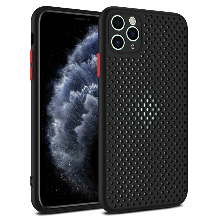 

For iPhone 11 All-inclusive Shockproof Breathable TPU Protective Case(Black)