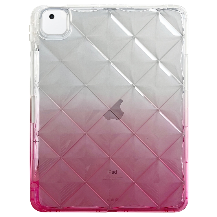 

For iPad 10.2 2021 / 2020 / 10.5 Gradient Diamond Plaid TPU Tablet Case(Gradient Pink)