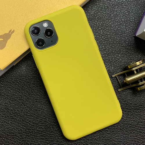 For iPhone 11 Pro Shockproof Frosted TPU Protective Case(Yellow)