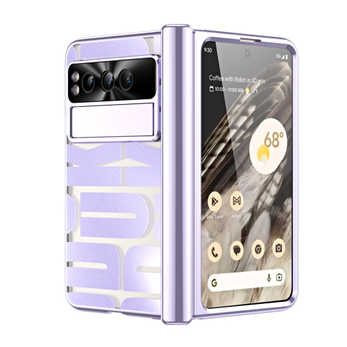 

For Google Pixel Fold Integrated Electroplating Folding Phone Case(Purple)