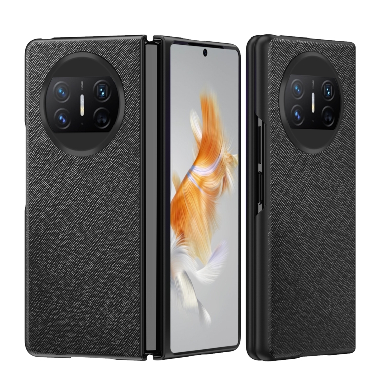 

For Huawei Mate X3 Cross Texture All Inclusive Shockproof Protective Phone Case(Black)