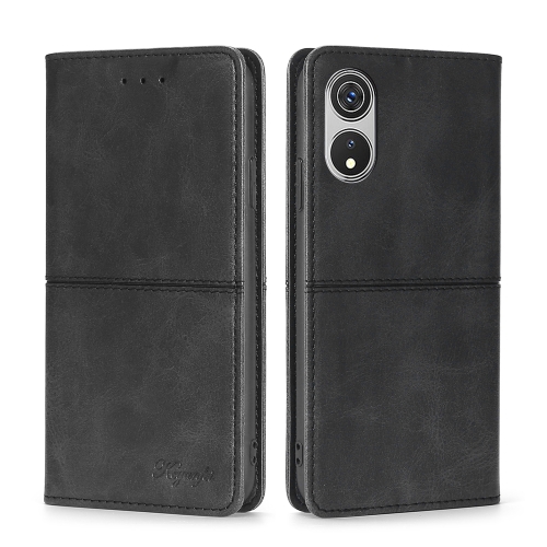 

For CUBOT P60 Cow Texture Magnetic Leather Phone Case(Black)