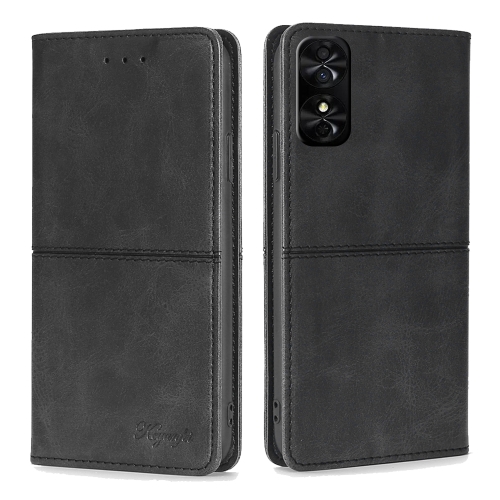 

For TCL 50 SE 4G Cow Texture Magnetic Leather Phone Case(Black)