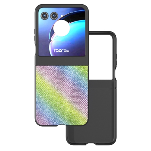 

For Motorola Razr 50 ABEEL Diamond Series Black Edge Phone Case(Rainbow)
