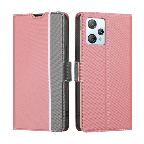 

For Blackview A53 / A53 Pro Twill Texture Side Button Leather Phone Case(Pink)