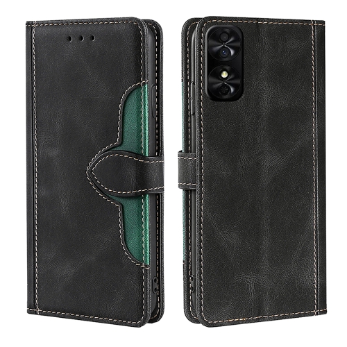 

For TCL 50 SE 4G Skin Feel Magnetic Buckle Leather Phone Case(Black)