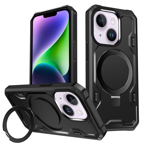 For iPhone 14 / 13 Patronus MagSafe Magnetic Holder Phone Case(Black)