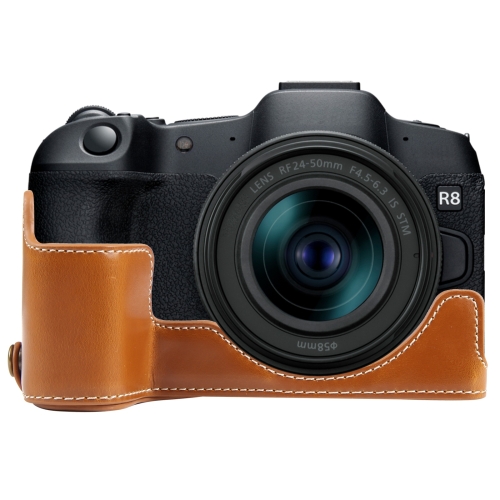 Canon R8 R50 Camera Case Pu Leather Half Body For Canon EOS R8 EOS R50
